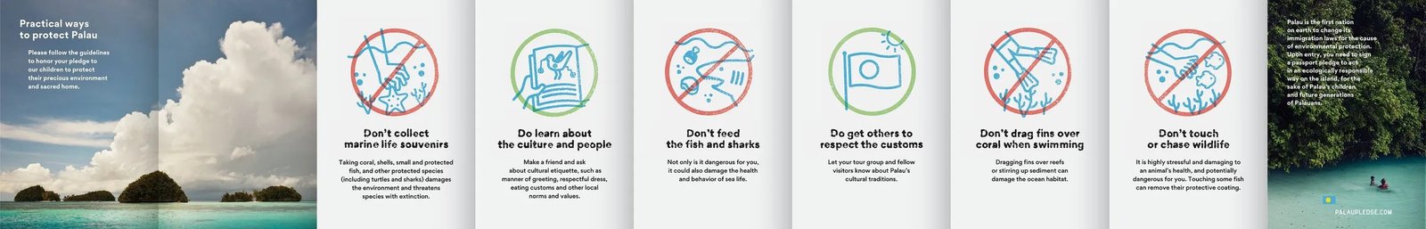 Palau Pledge, practical ways to protect Palau brochure