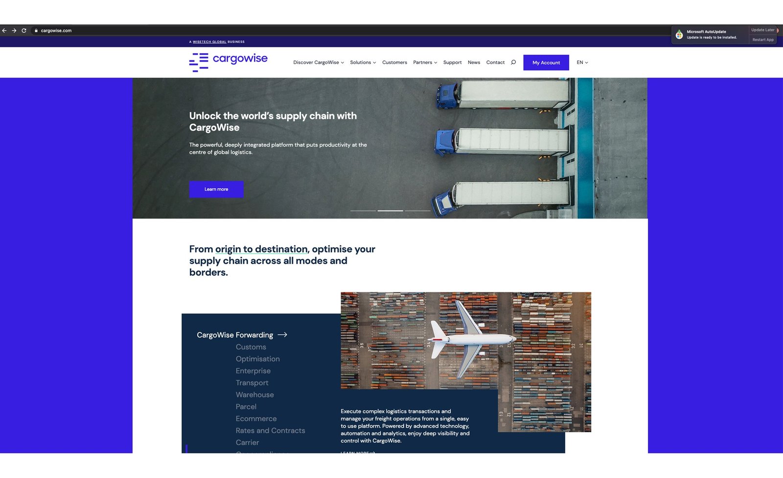 CargoWise, website